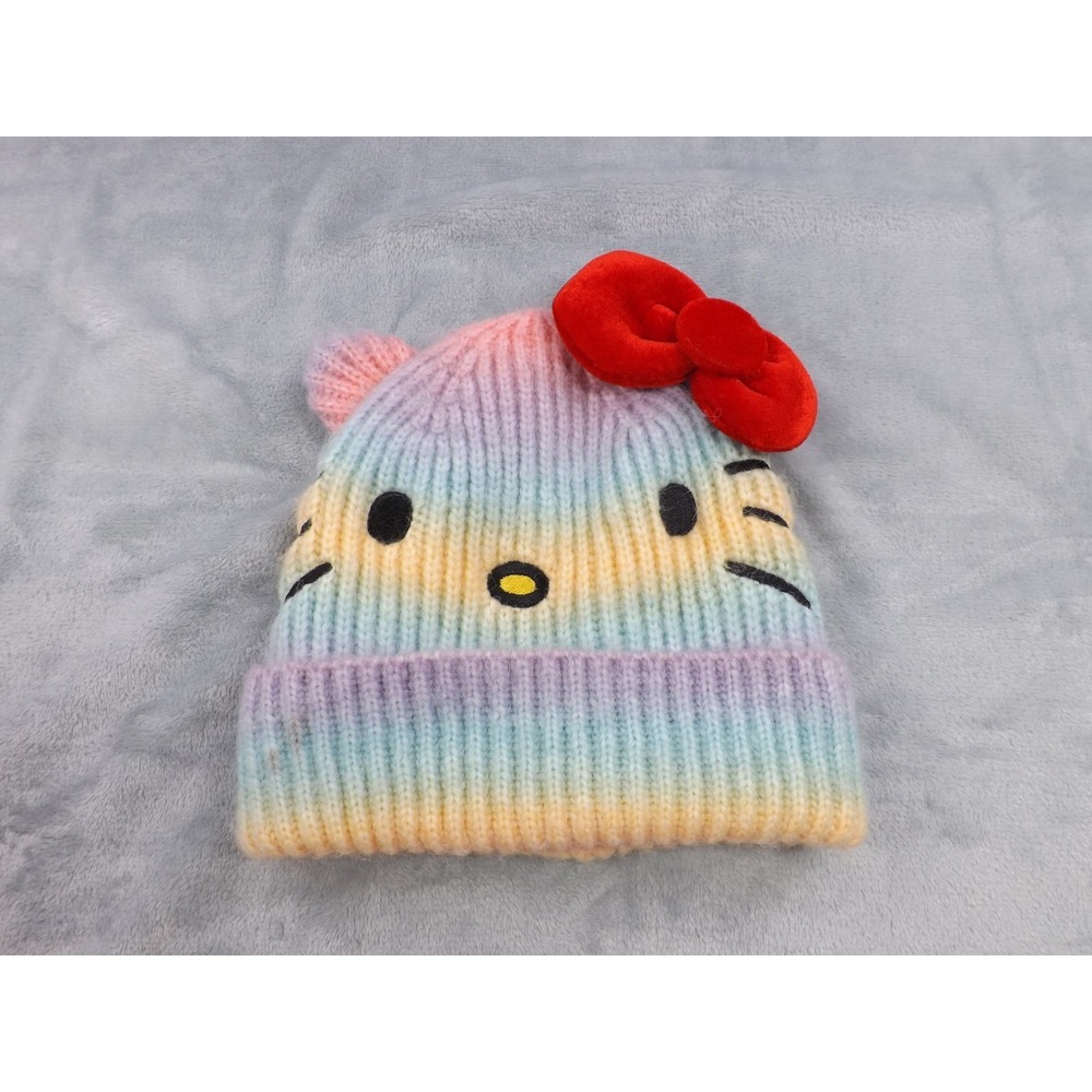 Hello Kitty Beanie/Hat‎ by Sanrio One Size Pastel/Multi Color Fleece Lined
